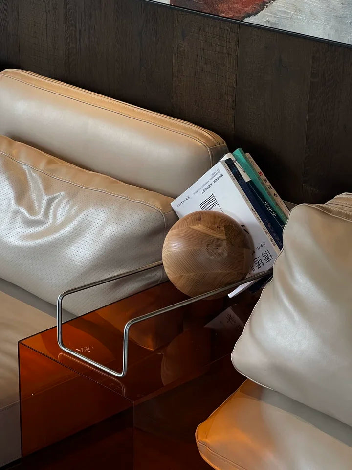 Bauhaus Creative Bookshelf Solid Wood Ball-Bearing Magazine Holder Mid-Century Modern Desk Organizer Artistic Home Display shelf