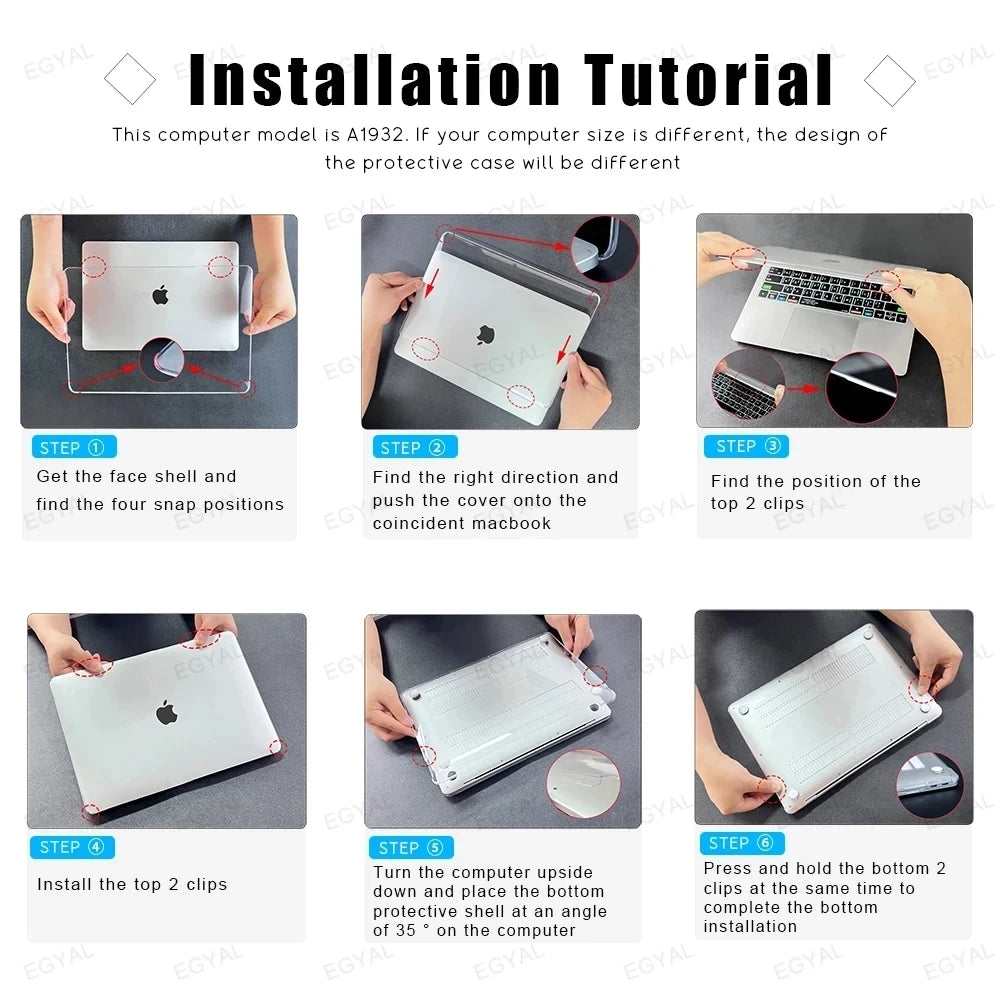 Laptop Case For Macbook air 13 2025 Case for 13.6 inch M2 M3 M4 Chip Model A3240 Cover for Air 15 M4 2025 A3241 M3 M2 15.3 Case