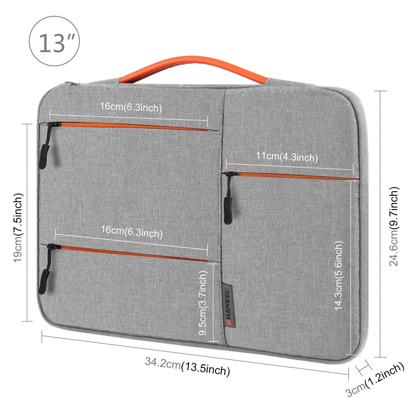 HAWEEL 13.0-15.0 inch Sleeve Case Zipper Briefcase Laptop Handbag For Macbook/ Samsung/ Lenovo Thinkpad and Other Laptop Bag