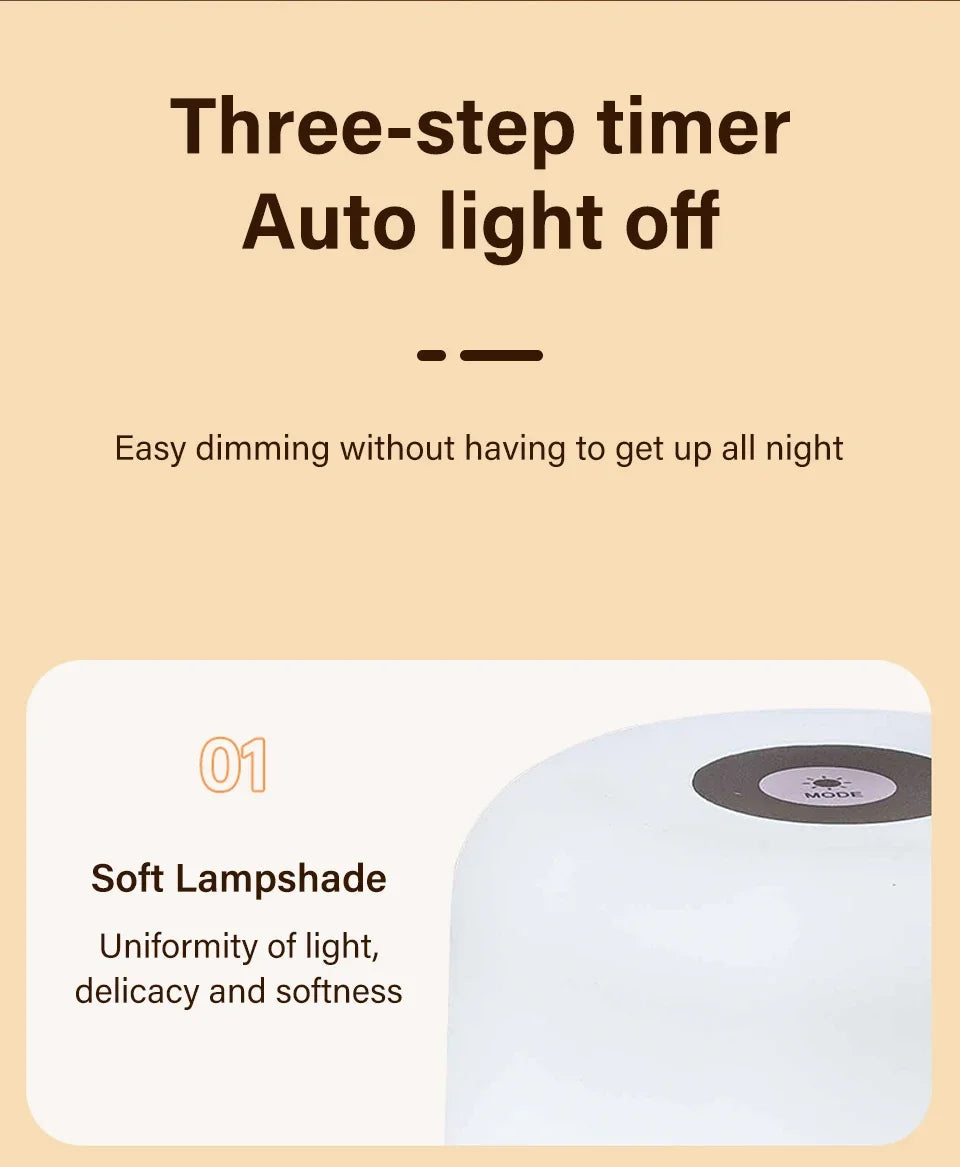 LED Table Lamp Touch Bedside Lamp 13 Color Changing Night Light Room Decor Remote Dimmable Rechargeable Bedside Night Lamp