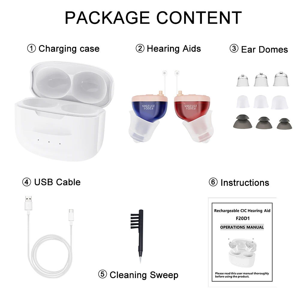 Hearing Aids High Quality Hearing Aids Rechargeable Digital Noise Reduction 16 Channel Sound Amplifier for Elderly Audifonos