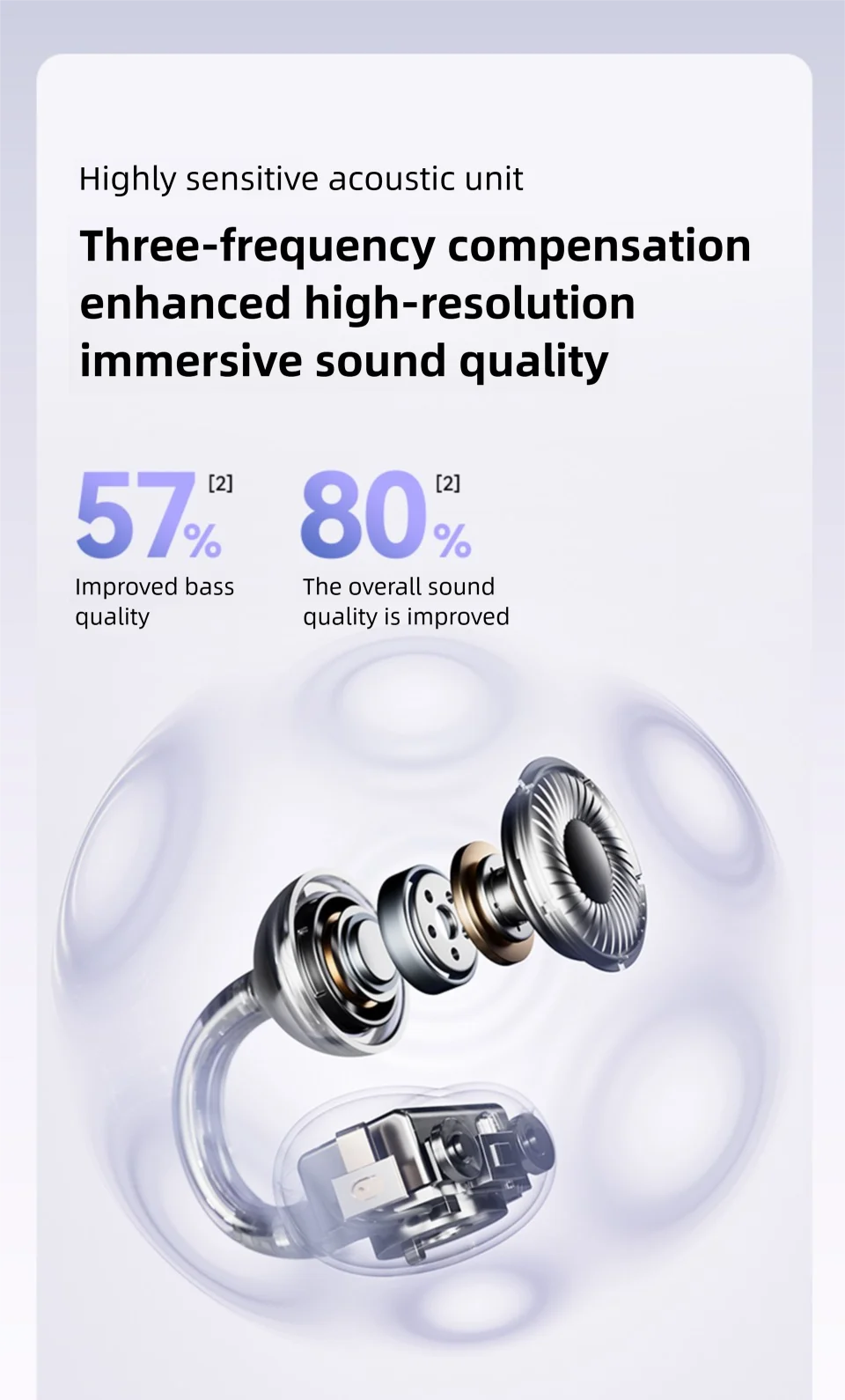 Sanag S6S AI Earphone Open Ear Earphone FreeClip 3D Stereo Sound Bluetooth 5.3 OWS Sport Headphones IPX4 Waterproof