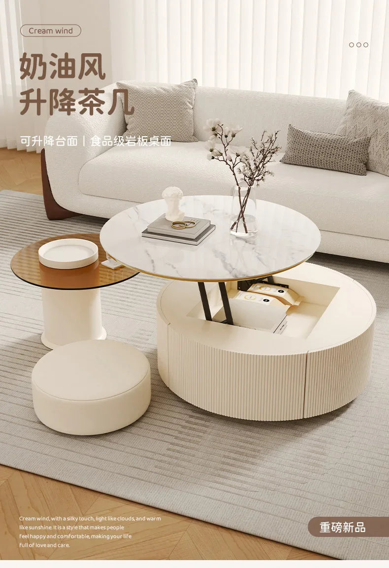 Living Room Sets Furniture Coffee Table Service Hallway Simple Aesthetic Dining Set Center Small Lifting Luxury Modern Middle Tv