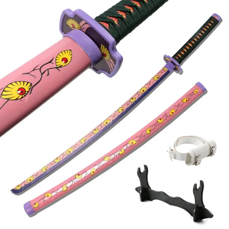 Anime Katana 104cm/41in Tanjiro Zenitsu Kyoujurou Samurai Swords Original Texture  Anime Katana  Cosplay Bamboo Wooden Toy Sword