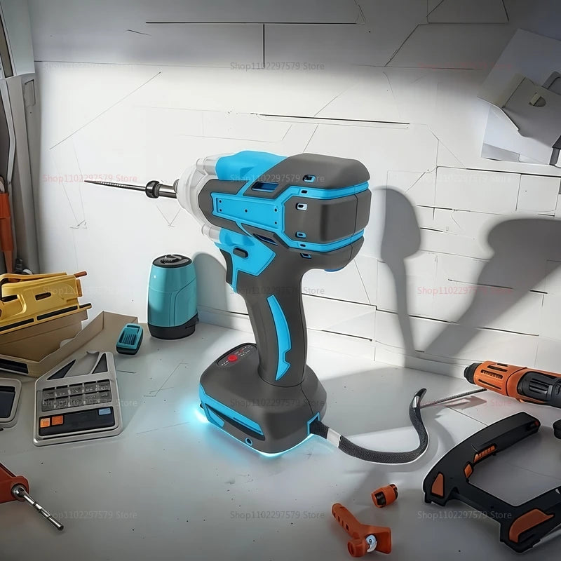 Wireless Impact Wrench Cordless Brushless Electric Power Tool High Torque Rechargeable Handheld Tool for Repair Construction