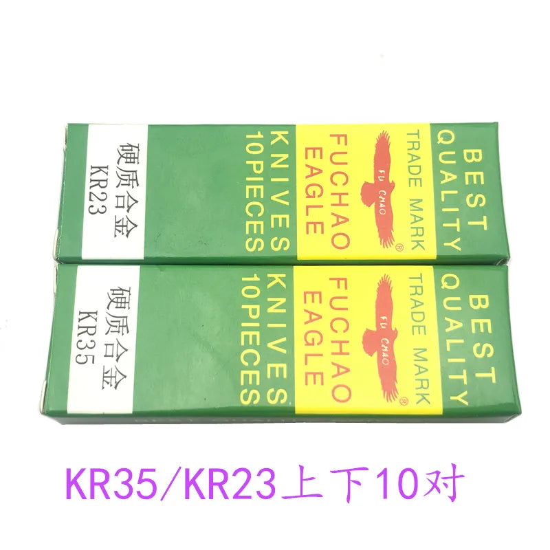 10pcs KR23 KR35 Upper Knife Lower Knife Eagle Tungsten Steel Knives for Siruba 737 747 757 Three Thread Four Thread Five Thread