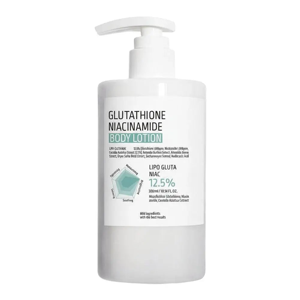 Glutathione Niacinamide Body Lotion 300ml Deep Hydrating Skin Care Rejuvenate Moisturizer Smooth Repair Rough Skin Full Body
