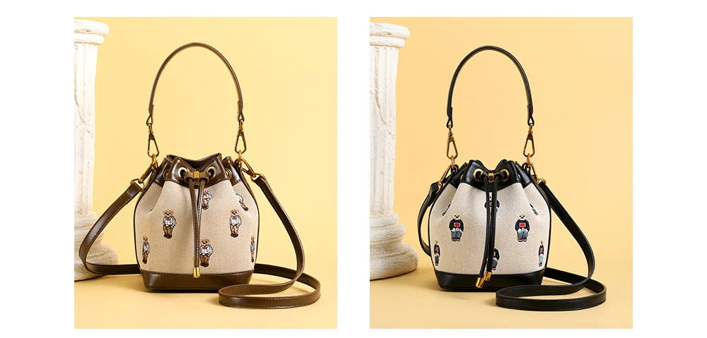 2026 Women's Large Capacity Crossbody Bag Fashion Spring Shoulder Bag Cartoon Bucket Bag Handheld Women's Bag Bags for Woman