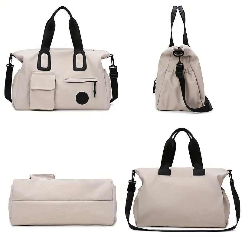 [Large Capacity Travel Tote] Large Capacity Travel Tote Bag, Lightweight Luggage Carry-on, Gym Bag with Shoulder Strap