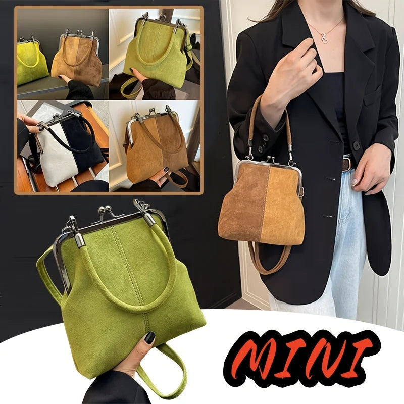 Women'S Soft Synthetic Crossbody with Twist Lock Closure, Compact Makeup & Lipstick Organizer For Travel, Work, Crossbody Purse