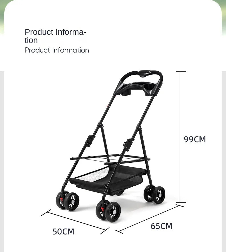 Pet Cart, Dog, Cat, Teddy Baby Stroller, Small Pet Cart, Lightweight and Foldable for Outdoor Travel