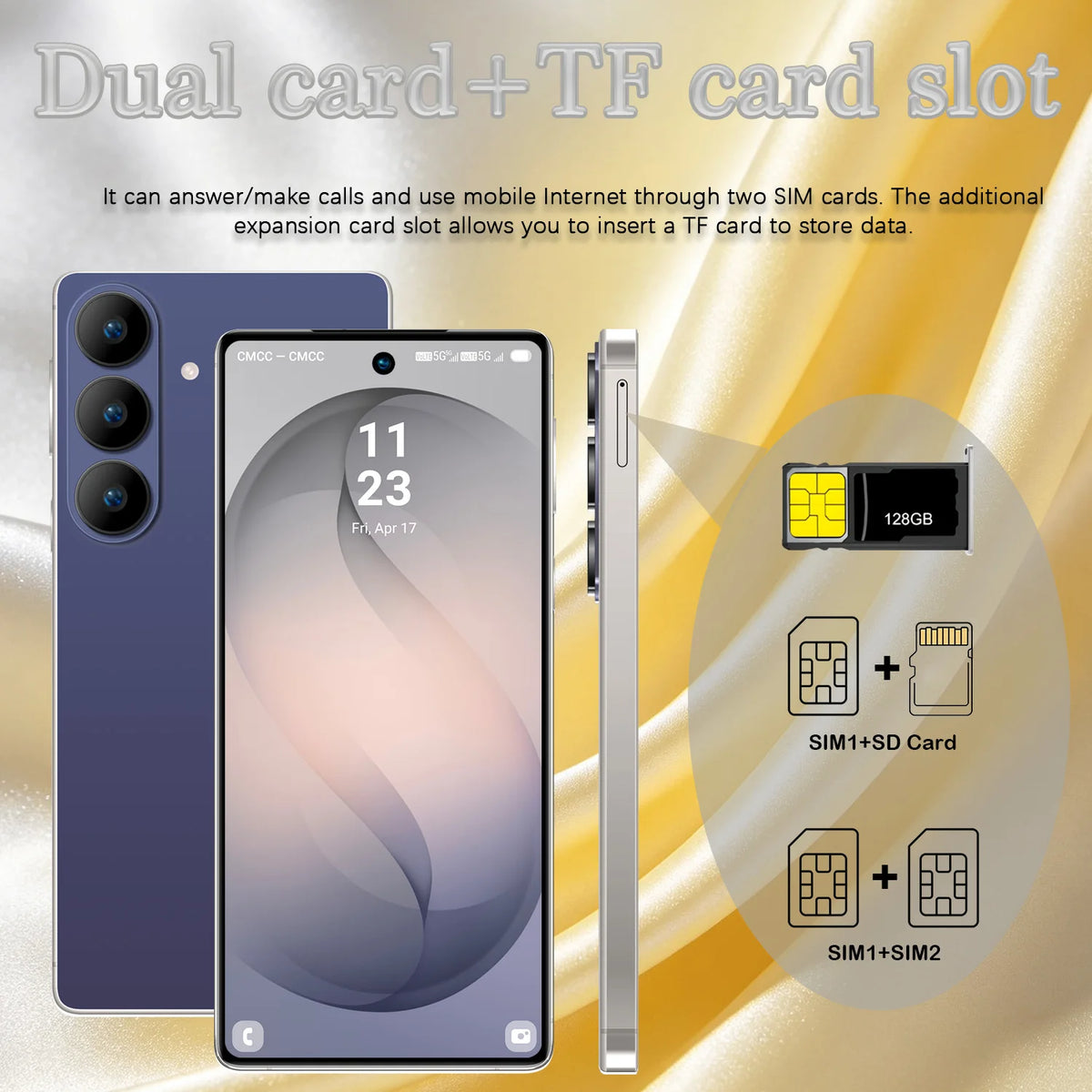 A57 22GB+2TB Global For Edition 8000mah HOT Screen Android 5G 108MP x 72MP Protector Battery Original Smart 7.3''HD AB2