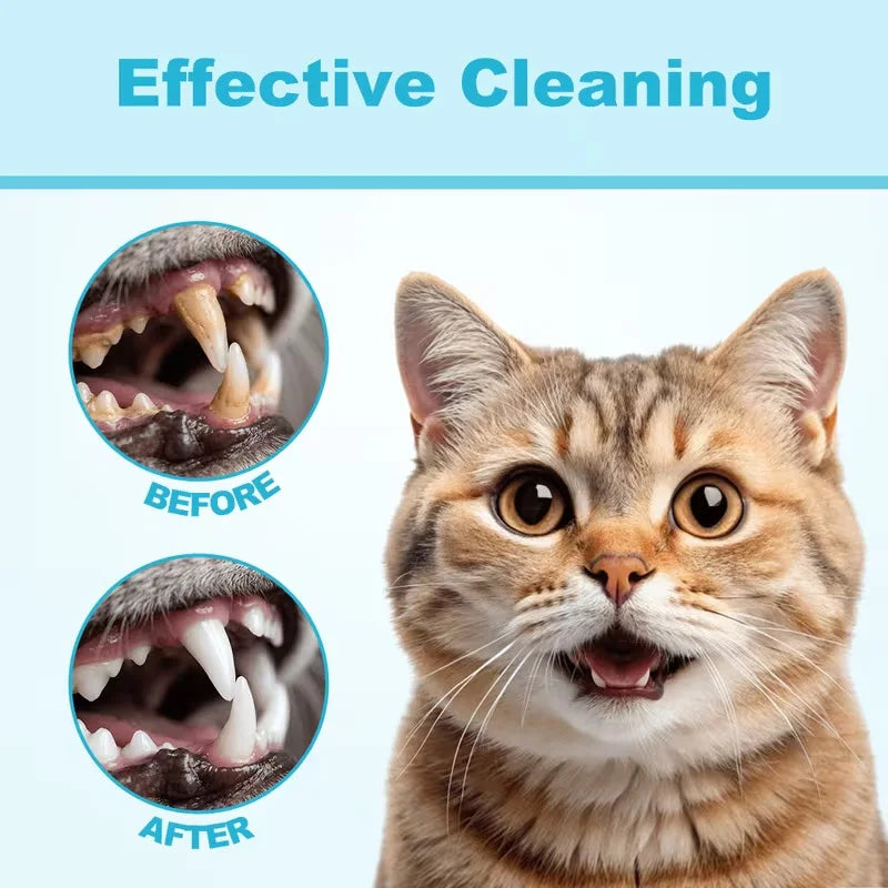 Pet Dental Spray, No Brushing Needed, Cleans Teeth, Freshens Breath, for Cats & Dogs All Breeds, Safe Formula, Daily Dental Care
