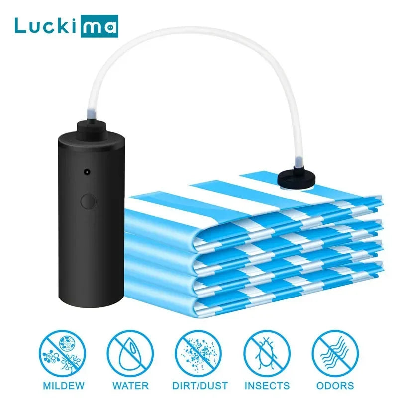 Electric Vacuum Storage Pump for Travelling Home Clothes Blankets Portable Hand Sous Vide Food Saver Vacuum Bags Sealer Machine