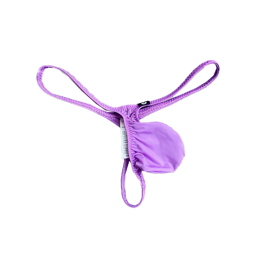 Sexy Men's Thongs T-Back G-strings Elastic Low Waist U-convex Pouch Briefs Tangas Underwear Comfortable Man Panties