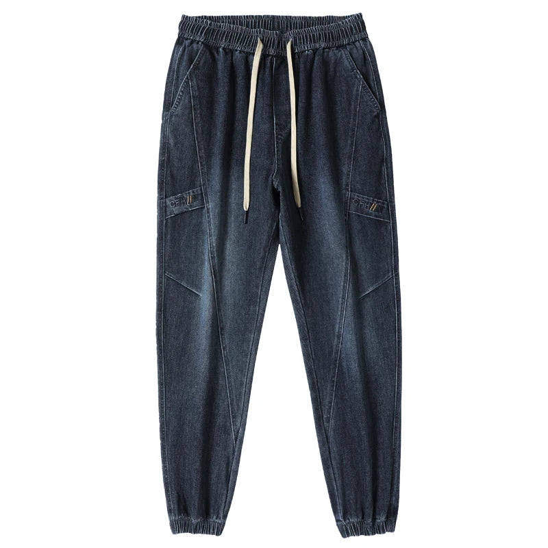 Jeans Men's Fall 2025 New Loose Leg Harem Pants Men's Elastic Waist Casual Pants