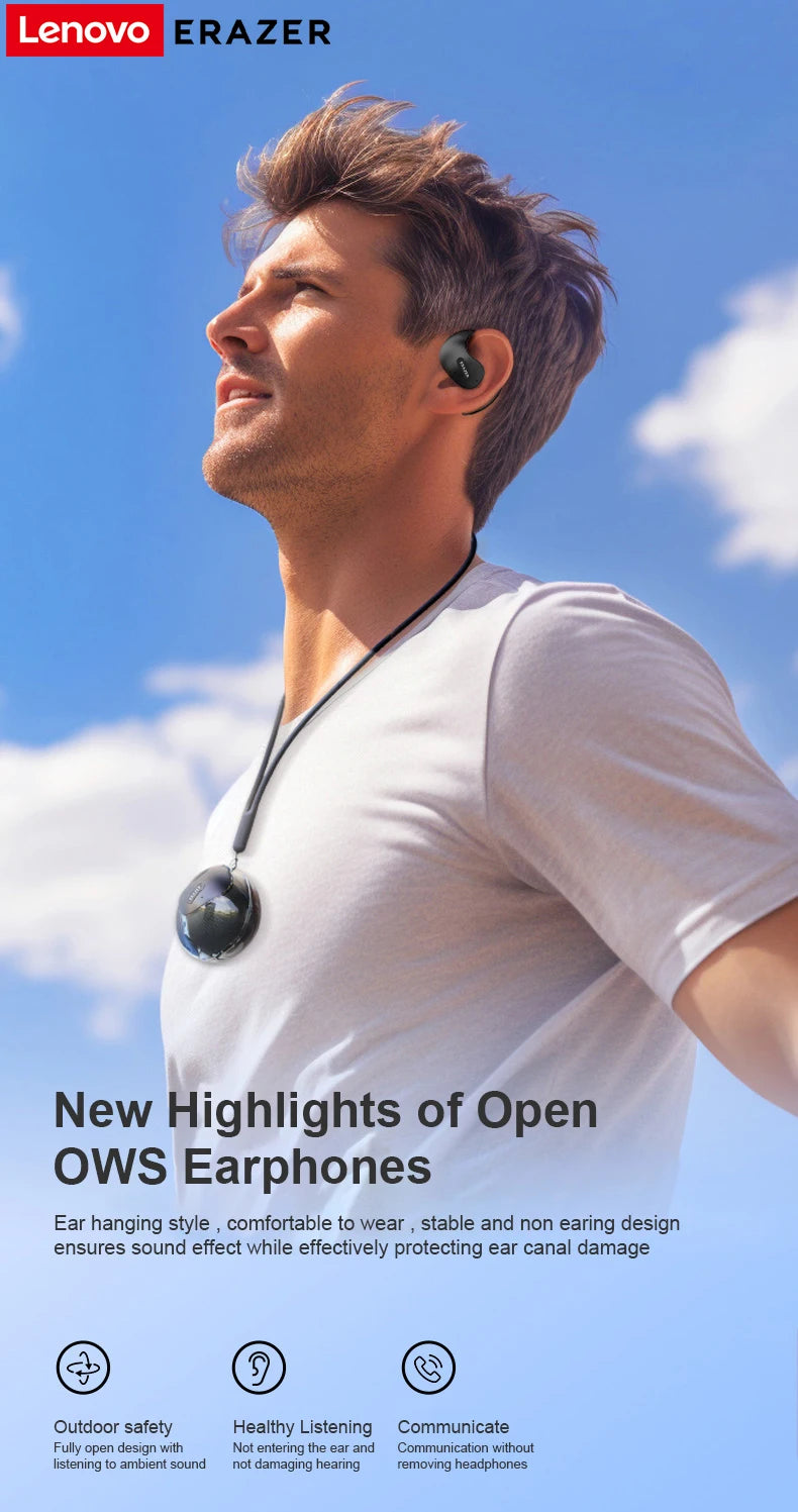 MINISO X15 pro Bluetooth 5.4 Earphones Erazer X15 Sports Wireless Headphones Noise Reduction HD Call Lenovo Earbuds with Mic