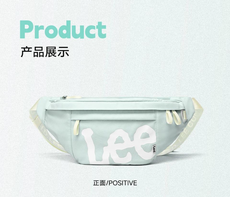 LEE Unisex Independent IPad Pocket Crossbody Bag Male Women Waterproof Sport Single Shoulder Extra Large Waist Bag Fanny Pack
