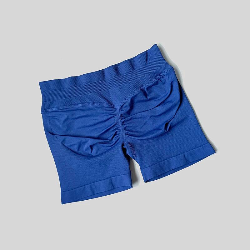Women Casual Sports Shorts Summer Thin High Waist Shorts 4.5" Low Ribbed Band Running Breathable Short Pants