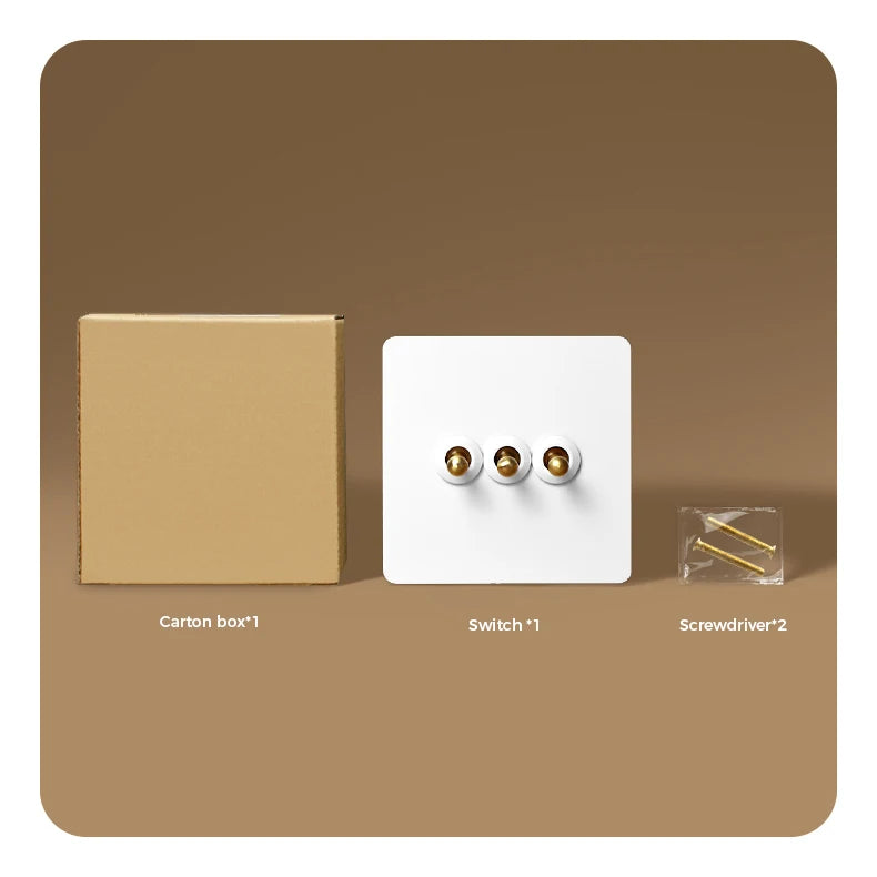 Avoir White Sockets And Switches Retro Switch Button 220V Light Switch Dimmer Toggle Switches 220V Stainless Home Improvements