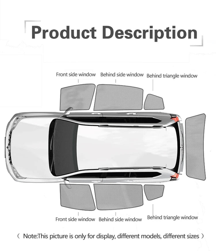 For Lexus GX 2024 2025 Land Cruiser Prado J250 LC250 Magnetic Car Sunshade Front Windshield Curtain Rear Side Window Sun Shade
