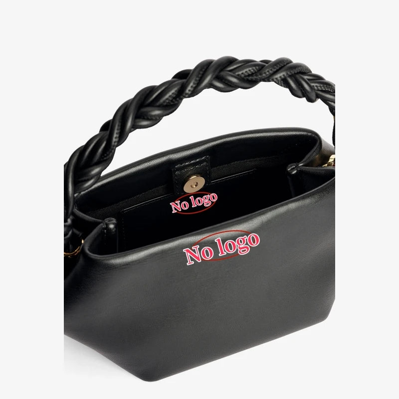 New Luxury Designer Mini Handbag, Spacious Knotted Crossbody Bag For Women, Solid Color and Crocodile Pattern Shoulder Bag