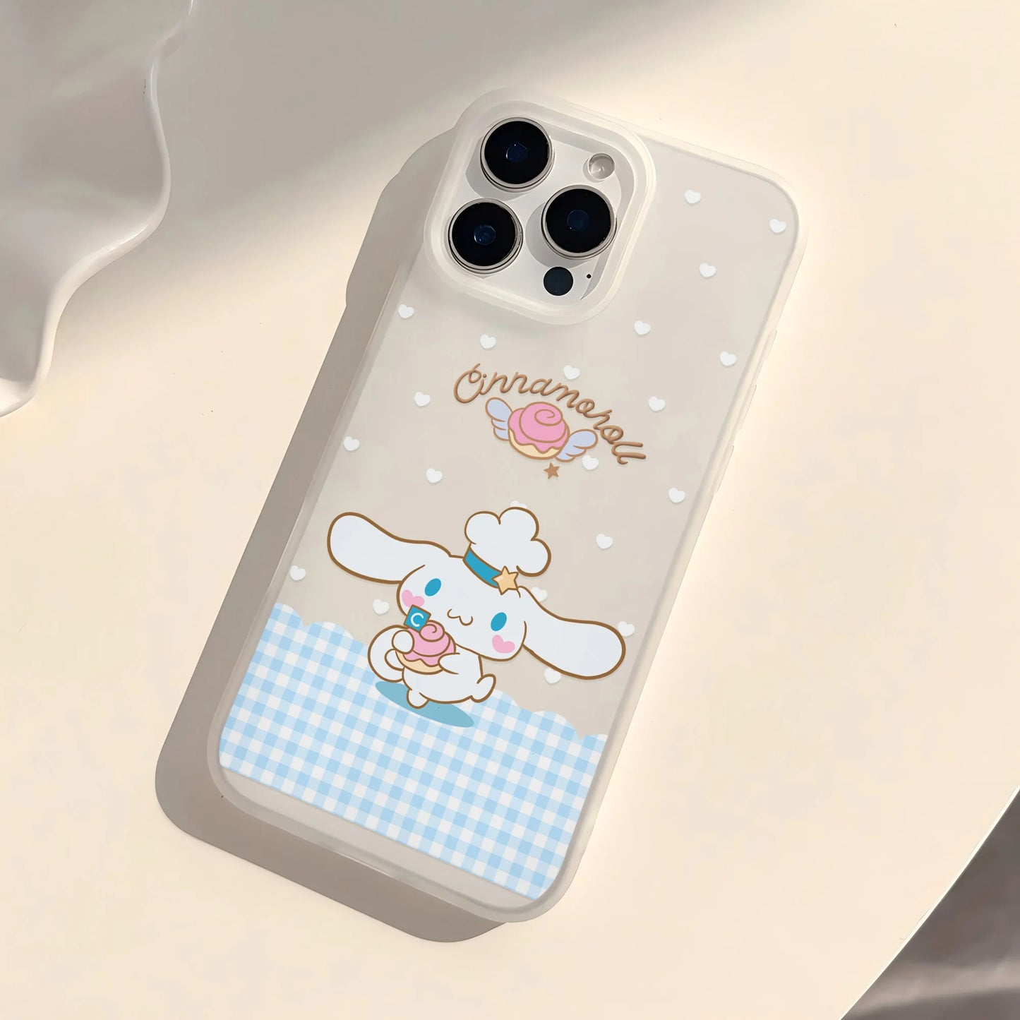 Cute Cinnamoroll Transparent Clear Frosted Shockproof Phone Case for IPhone 17 16E 16 15 14 Plus 13 12 11 Air Plus Pro X XR Max