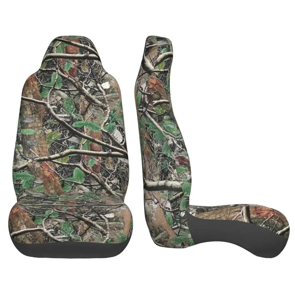 Camouflage Hunting Universal Car Seat Cover Four Seasons For SUV Tree Car Seat Covers Fiber Seat Protector