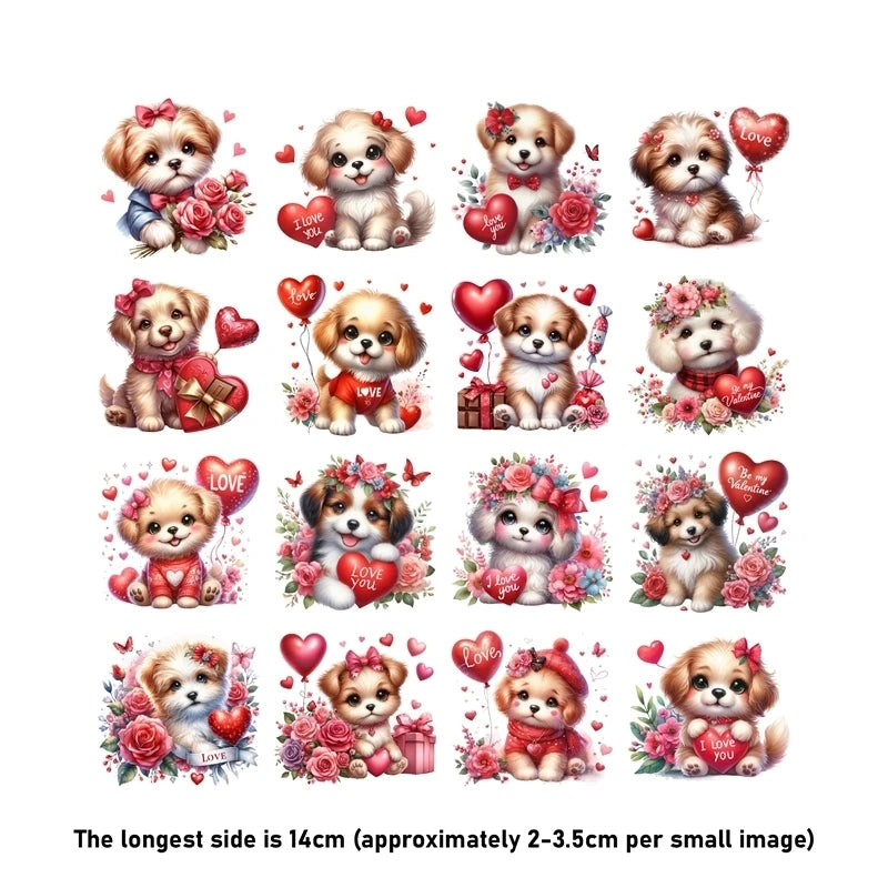 Snowflake Pink Princess Animal Iron On Heat Transfer Sticker For Toy doll Clothes Pinted Vinyl Thermal Washable T-Shirt Deca