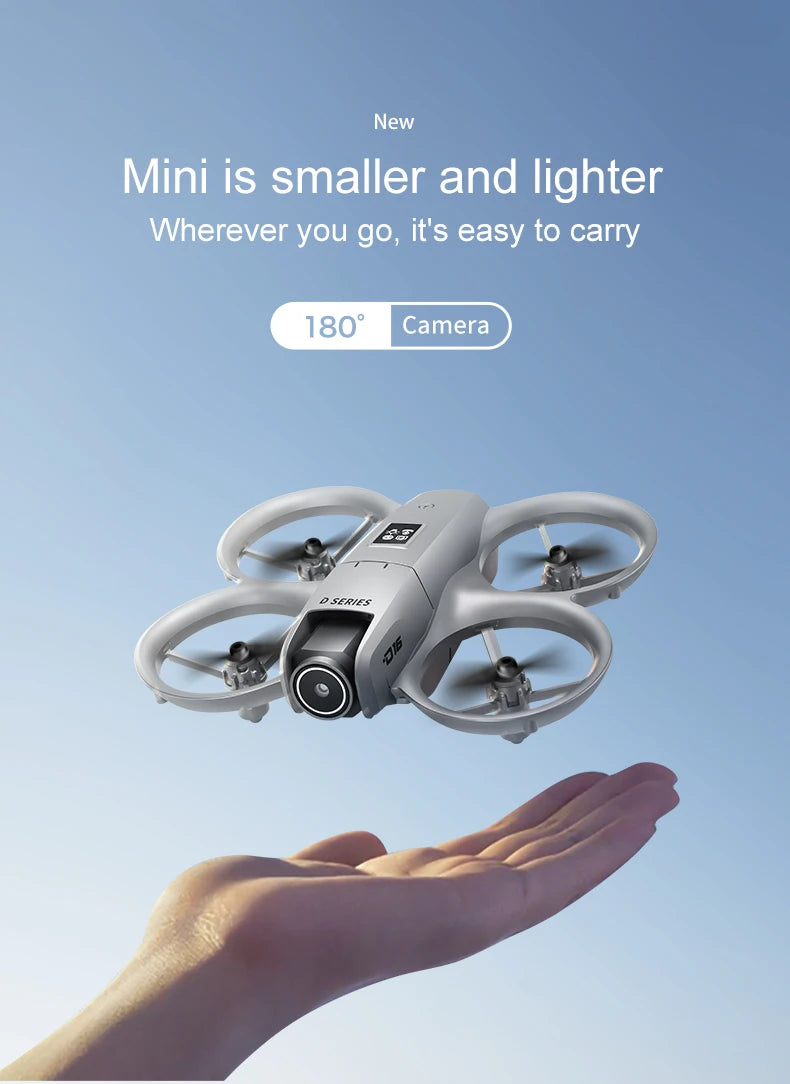 D16 Mini RC Quadcopter Drone Wide Angl 1080P HD Dual Camera 5G WIFI FPV UAV Obstacle Avoidance Optical Flow Perfect  Outdoor Toy