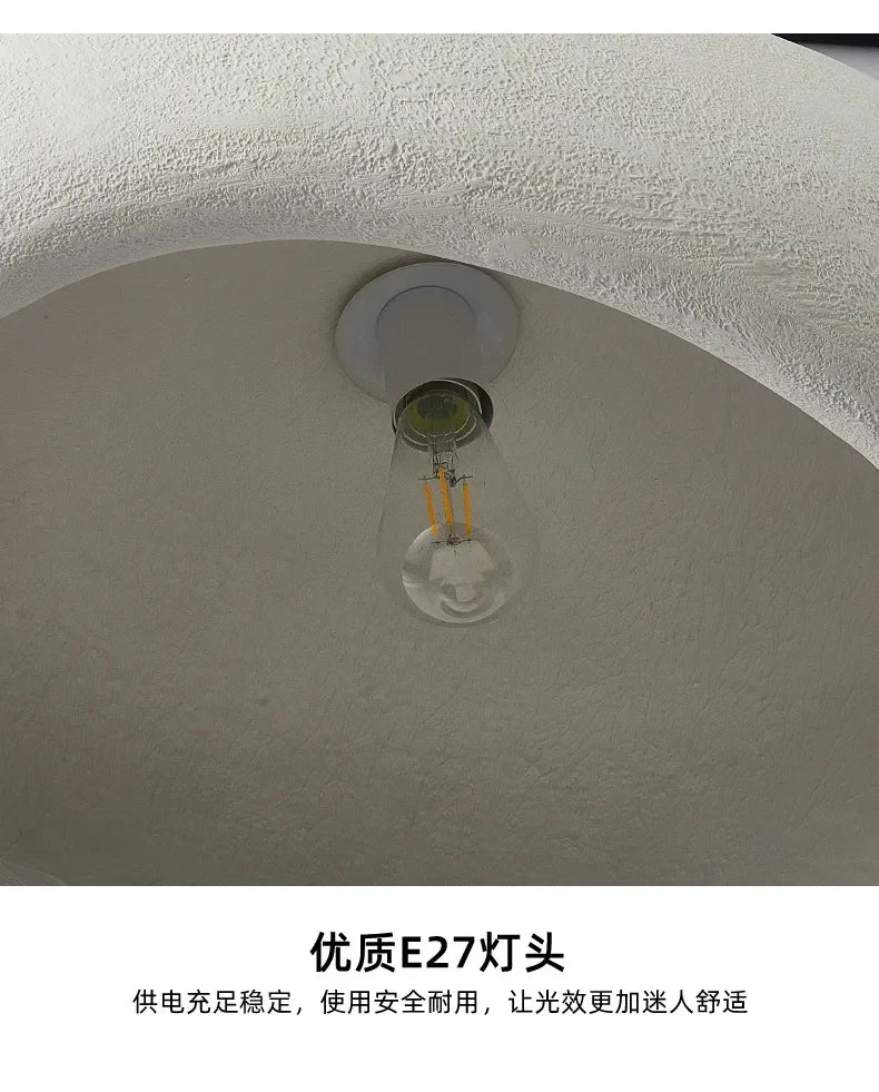 Japanese Wabi-Sabi Chandelier Modern Minimalist Dining Living Room Pendant Light Bedroom Bar Designer Homestay E27 Hanghing Lamp