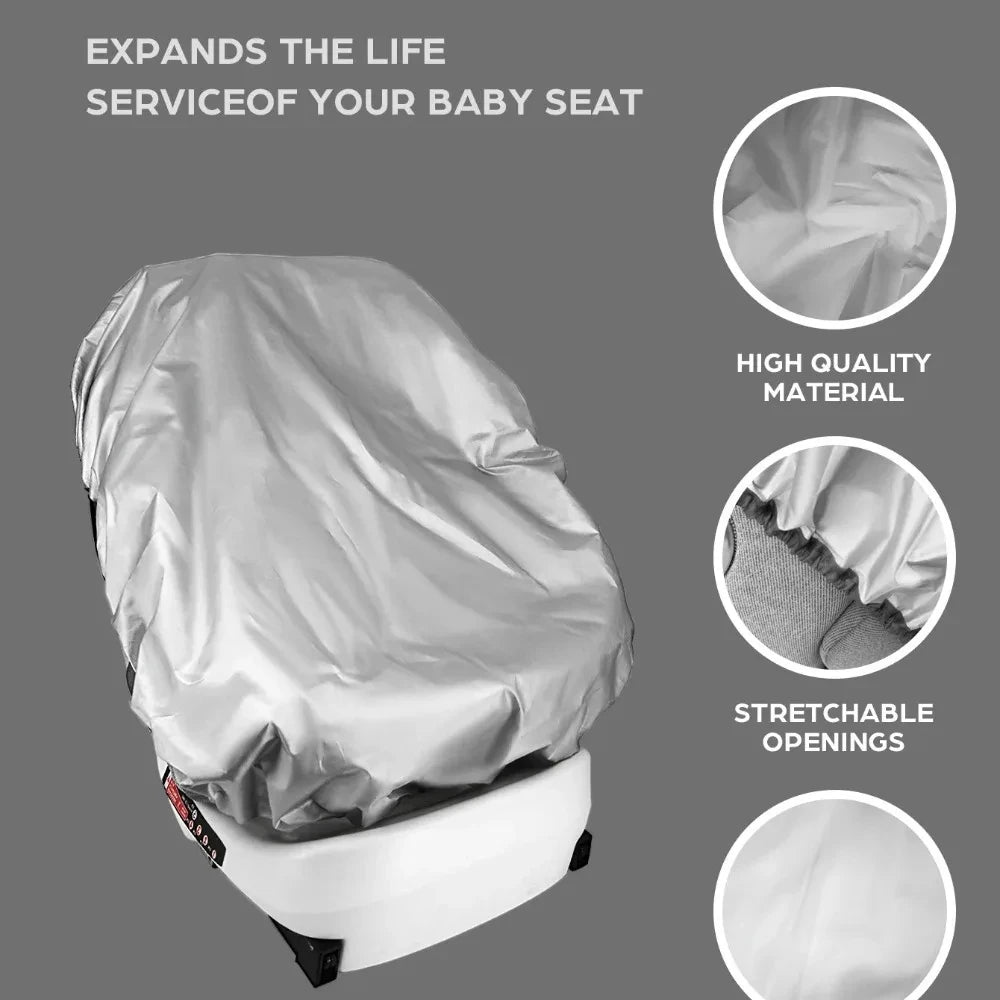 Baby Car Seat Sunshade Cover with that Can be Used on Both Sides UV Protection, Heat Insulation, and Dust Shielding