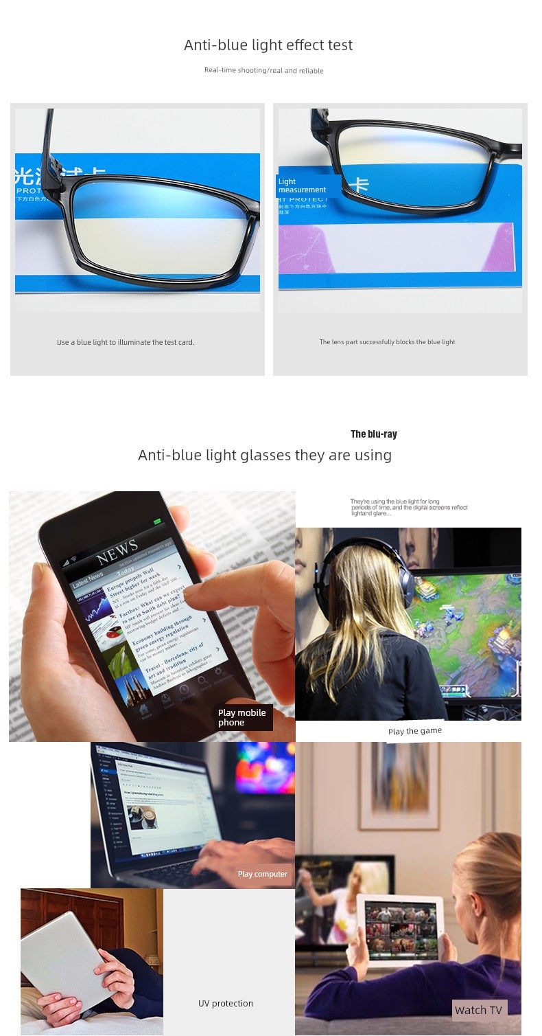 Mobile Computer Classy Internet Celebrity K-style Optical Glasses