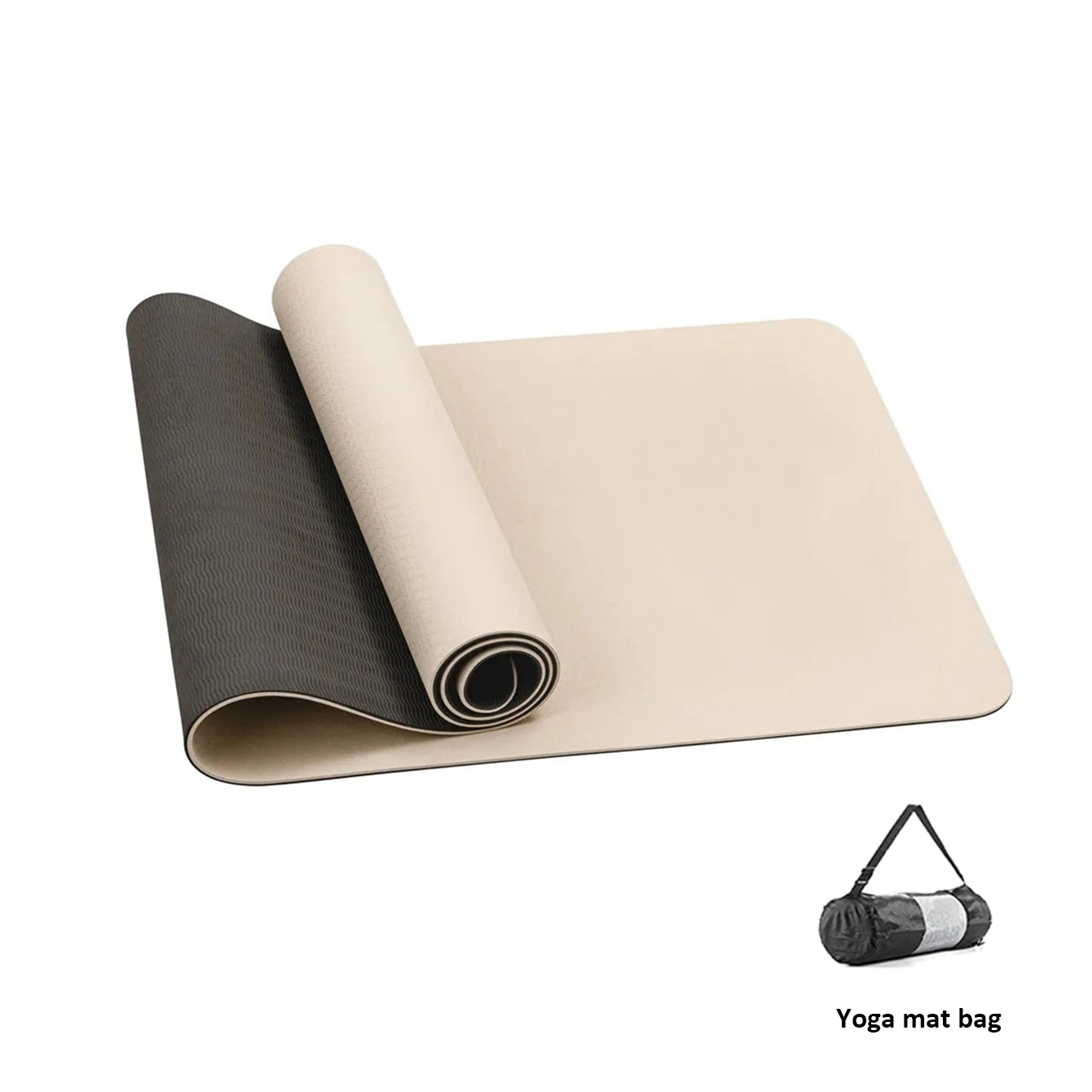 Yoga Mat,Double-Sided Non Slip Eco Friendly Fitness Exercise Mat with Strap TPE YogaMats for Women Men,for Yoga,Pilates,Exercise