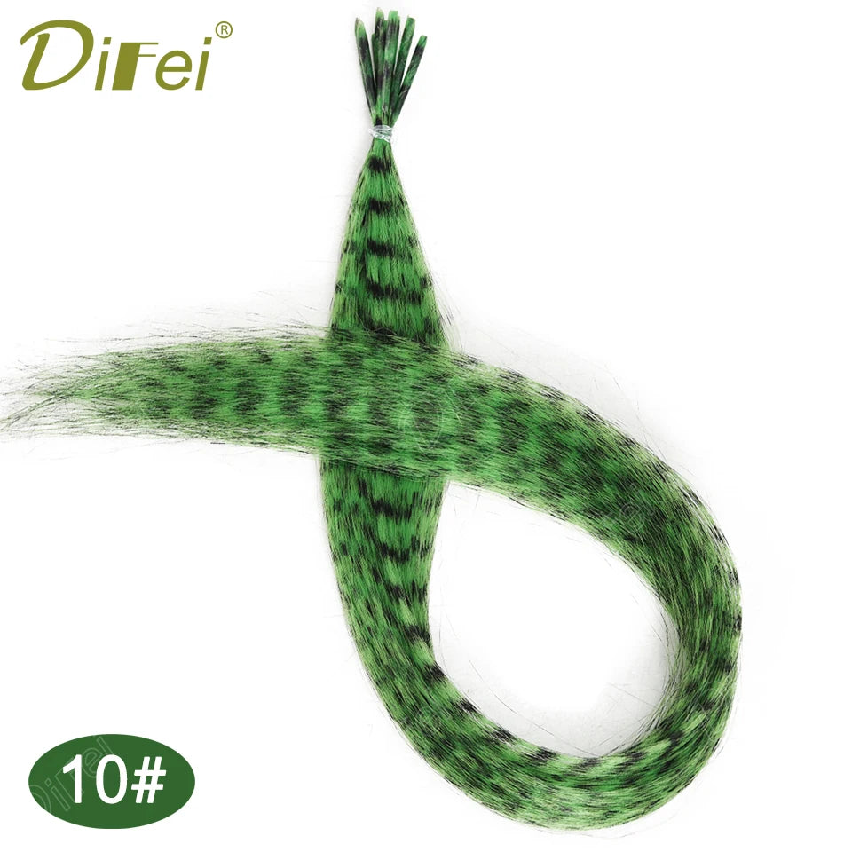 Synthetic Wig Extensions for Women 10 Strands/Pack Colorful Feather Hair Extensions Wig Accessories Suitable for Daily Wear