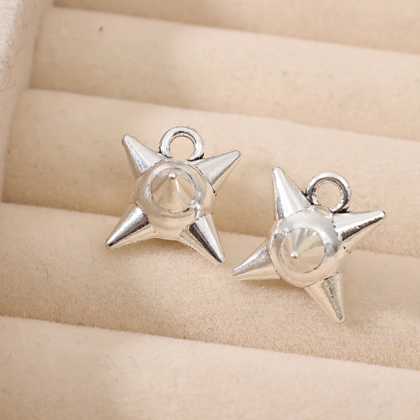 Punk Rock Aesthetic Spike Morning Star Rivet Dangle Charms Jewelry Making Gothic Spiky Ball Pendant Charms DIY Jewelry Findings