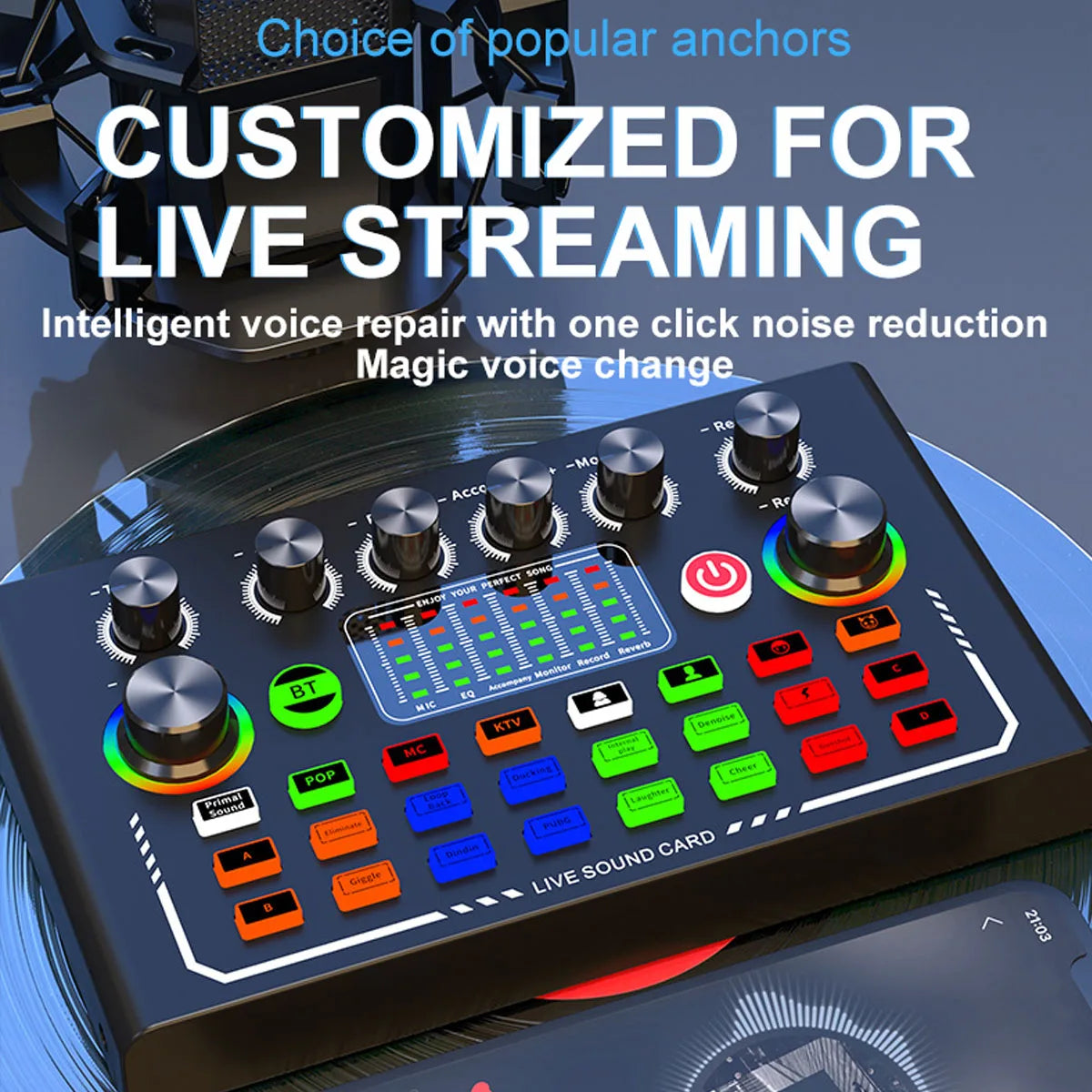 F009 Live Sound Card Podcast Equipment With BM-800 Microphone Live Broadcast Set For Audio Recording Youtube Live Streaming