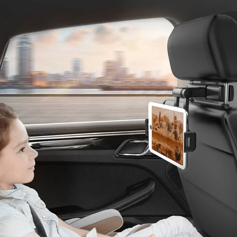 Collapsible Back Seat Headrest Tablet Phone Car Holder Stand Ajustable Support For IPhone IPad Xiaomi Car Mobile Mount