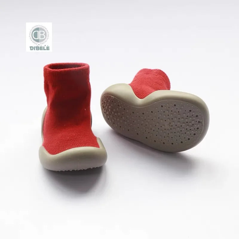 Baby Walking Shoes Spring and Autumn Children's Solid Color Anti Slip Children's Shoes Socks Floor Socks for Boys and Girls