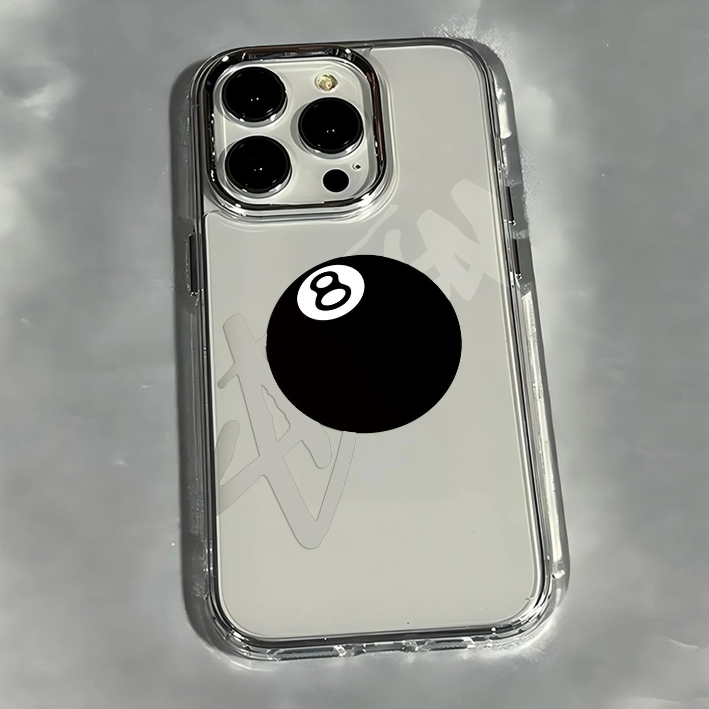 Billiards Fashion Pattern Cool Number 8 Phone Case For iPhone 17 16e 16 15 14 13 12 11mini Pro Max X XR XSMAX 8 7 Air Plus Cover