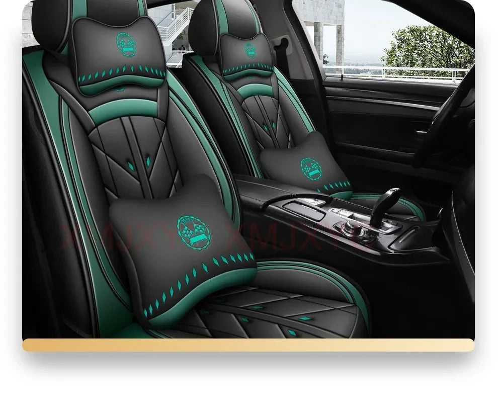 Universal Style Full Coverage Car Seat Cover for Ford Focus Mk4 Audi A6 4F W211 Skoda Kodiaq Clio 4 Car Accessories Pu Leather