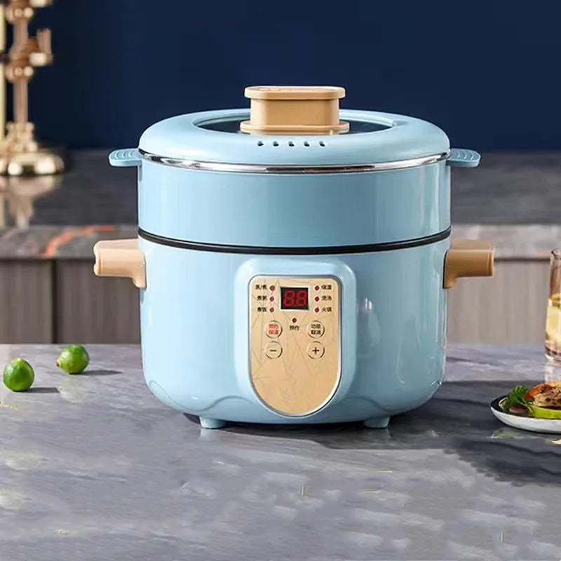 2.5L Home Multifunctional Electric Saute Pot Smart Non-stick With Steamer Rice Cooker Large Capacity Electric Hot Pot 220V