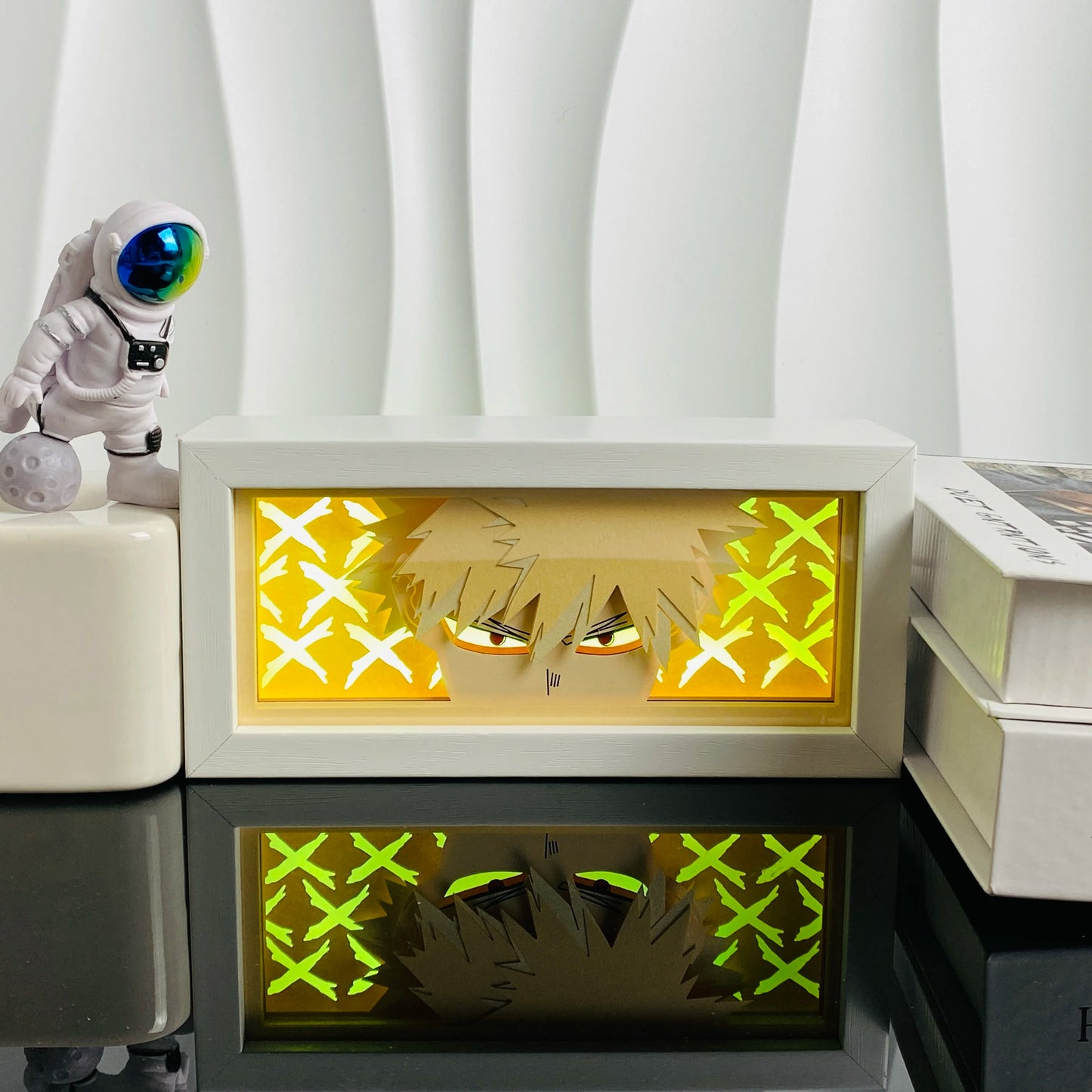 Anime Light Box Paper Cut Shadow Lightbox Wood Frame Nightlight for Child Bedroom Decor Led Night Light 3d Desk Lamp Gifts