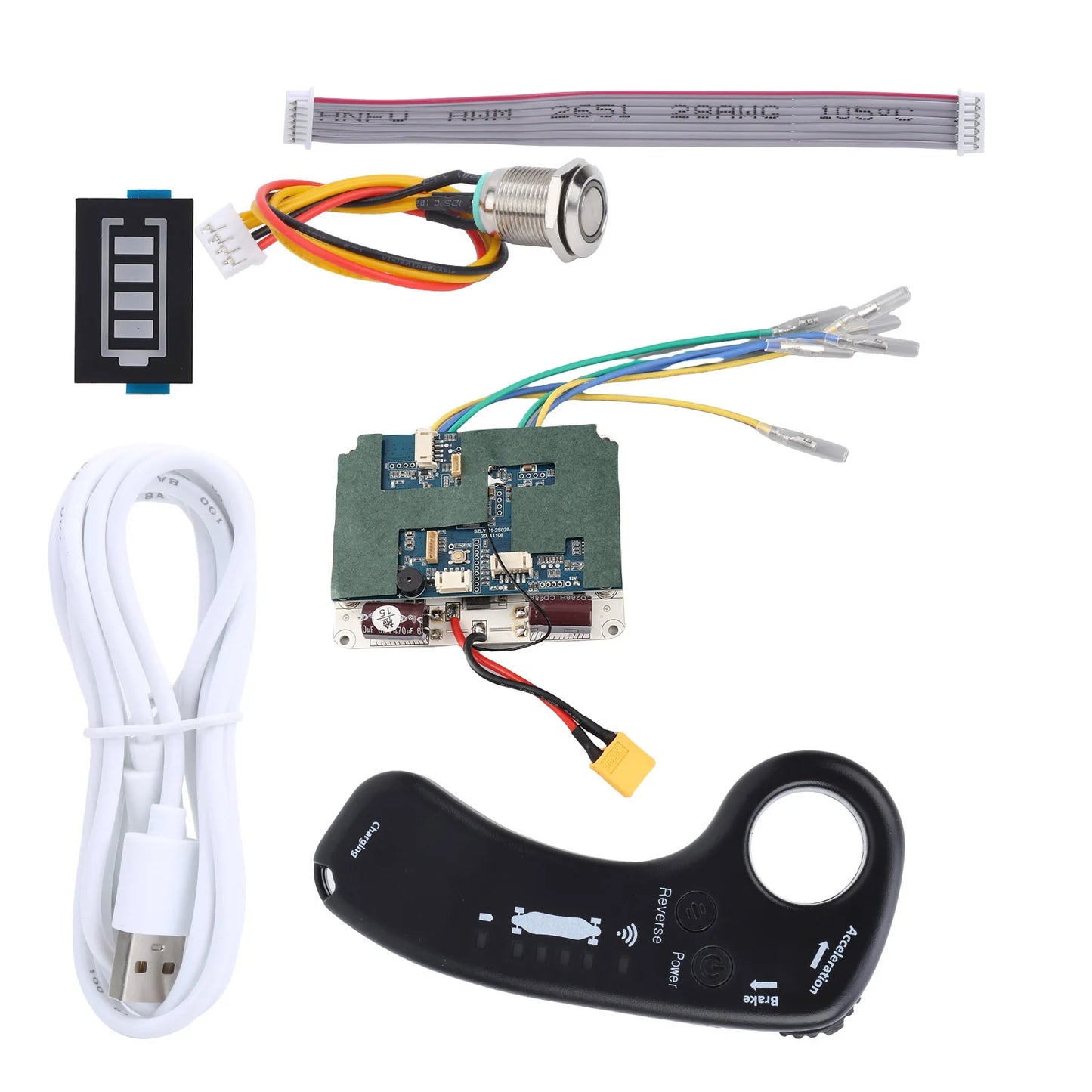 Electric Remote Control Scooter Controller Set Sinusoid Dual Drive Hub Motor Control Panel ESC Electric Scooter Accessories