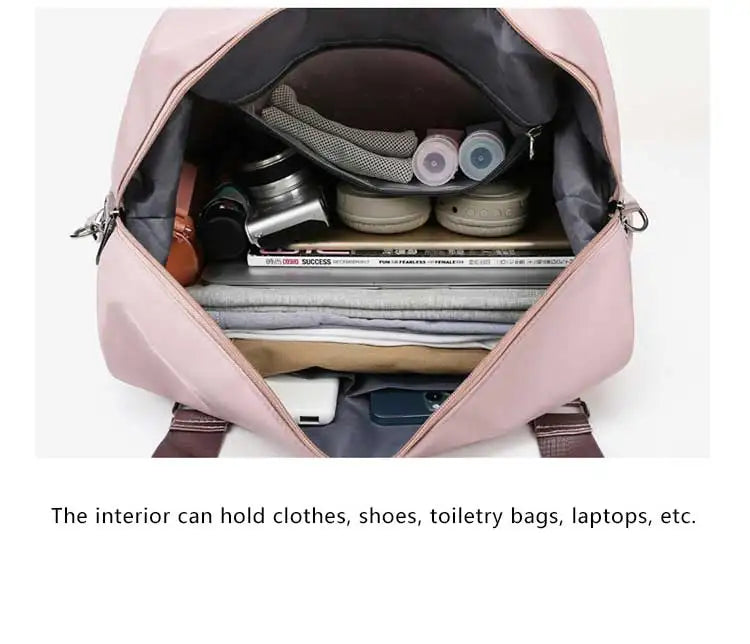Large Travel Bag Women Tote Bag Handbag Waterproof Shoulder Bag Weekend Sports Gym Bag Female Personalized Custom Logo Pattern