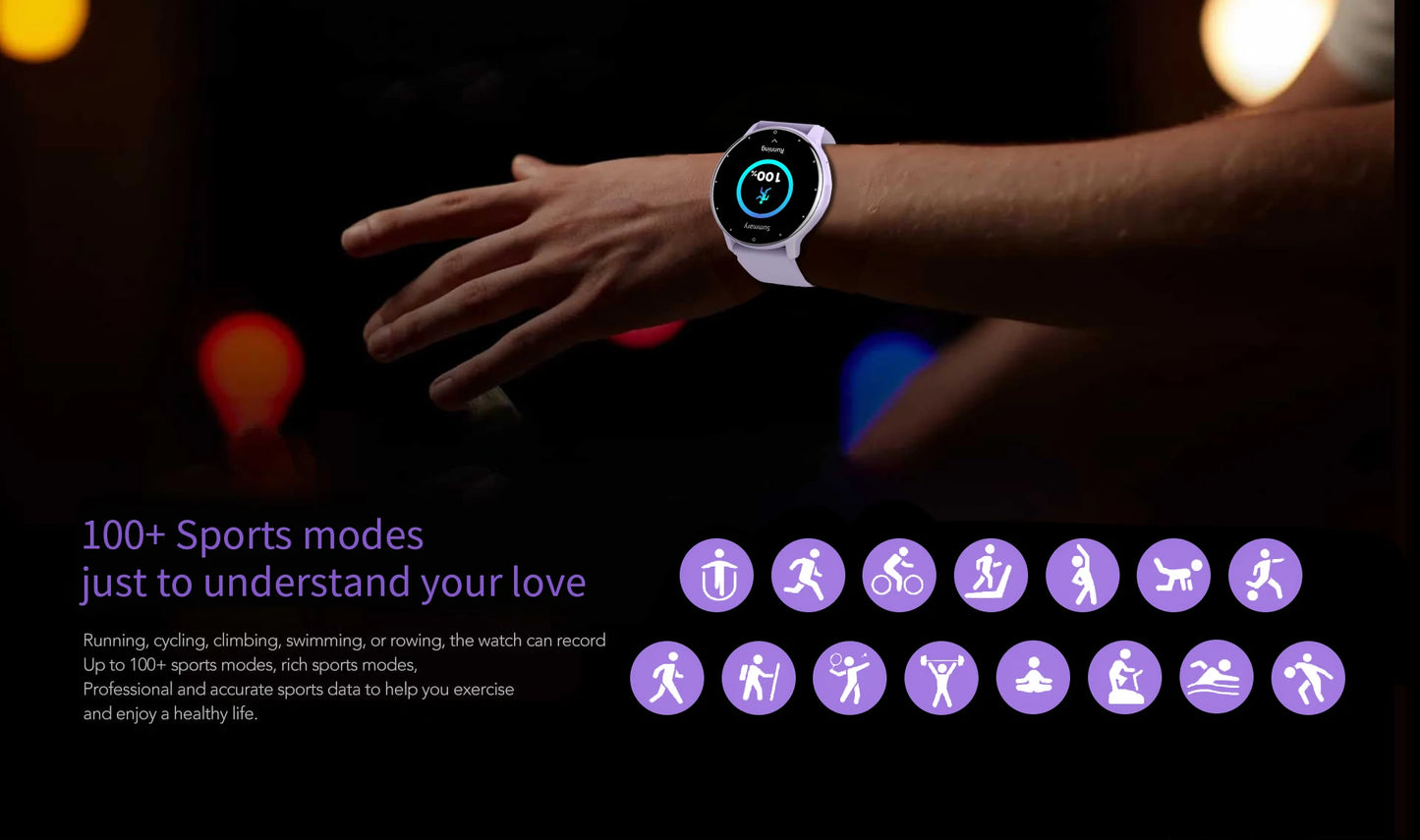 LIGE 2025 New IP68 Waterproof Sport Fitness Tracker Smart Watch Full Touch Screen Bluetooth Call Smartwatch for Men Women