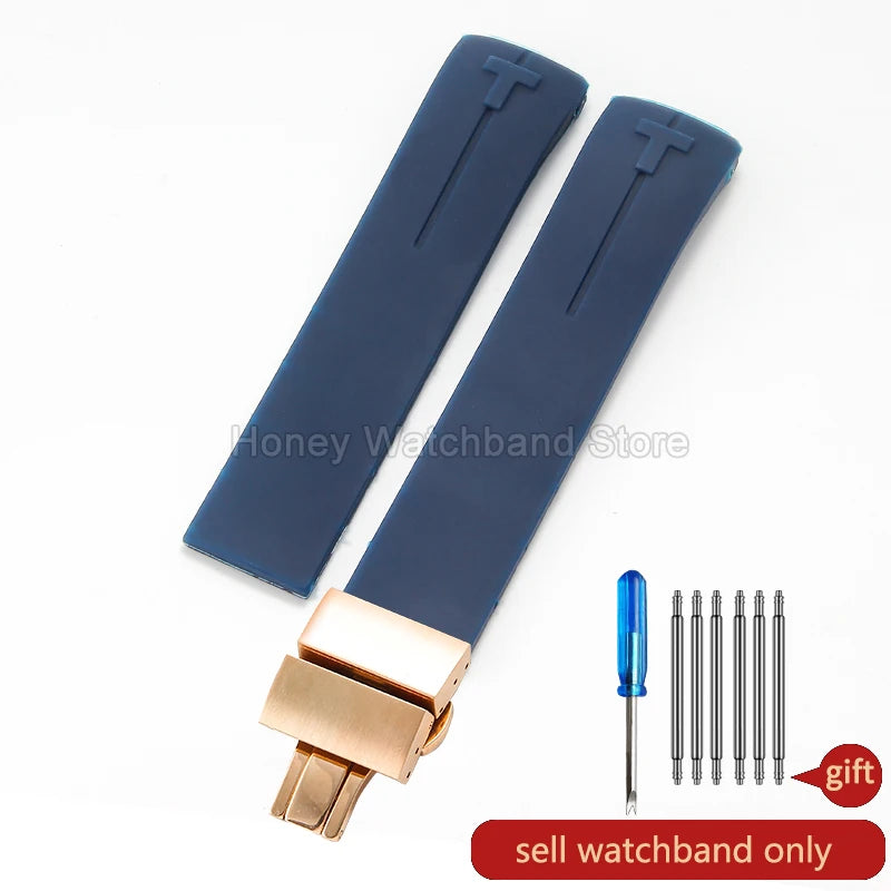 Flexible Comfortable Silicone Bracelet for Tissot T-Touch Blue Orange T013 T047 T121 Watchband Special Interface Sweat Resistant