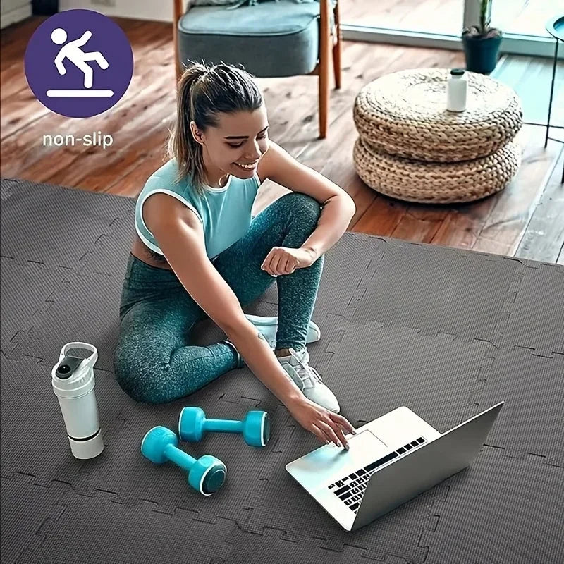 8/16pcs Interlocking Foam Floor Tiles Easy Assembly Fitness Training Rugs Soft Anti-Fall Interlocking Floor Mat Home Yoga Mat