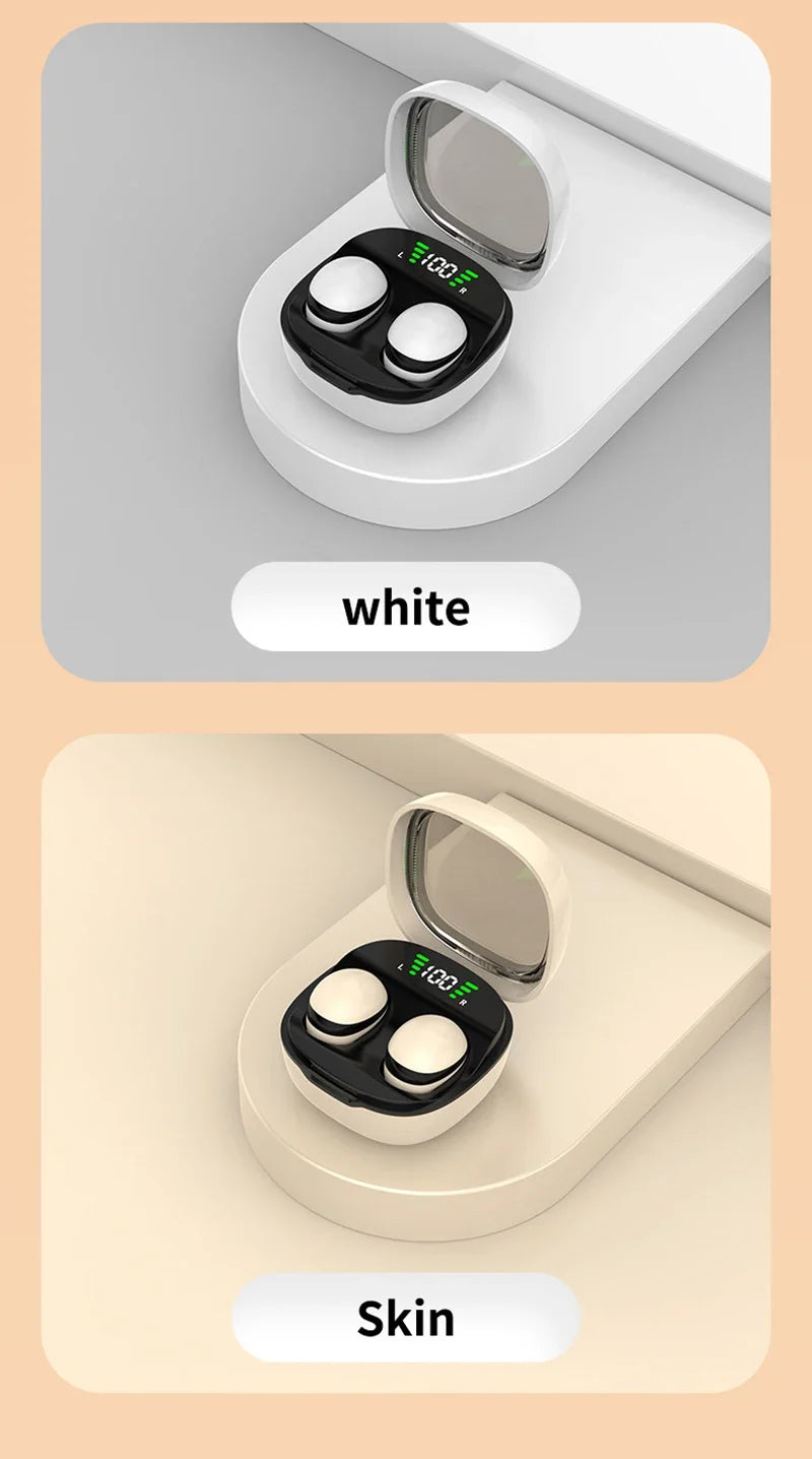 Mini Wireless Bluetooth 5.3 Headset Small Earbuds Sleep Sports Invisible Headphones HD HIFI Bass Sound Quality Earphones