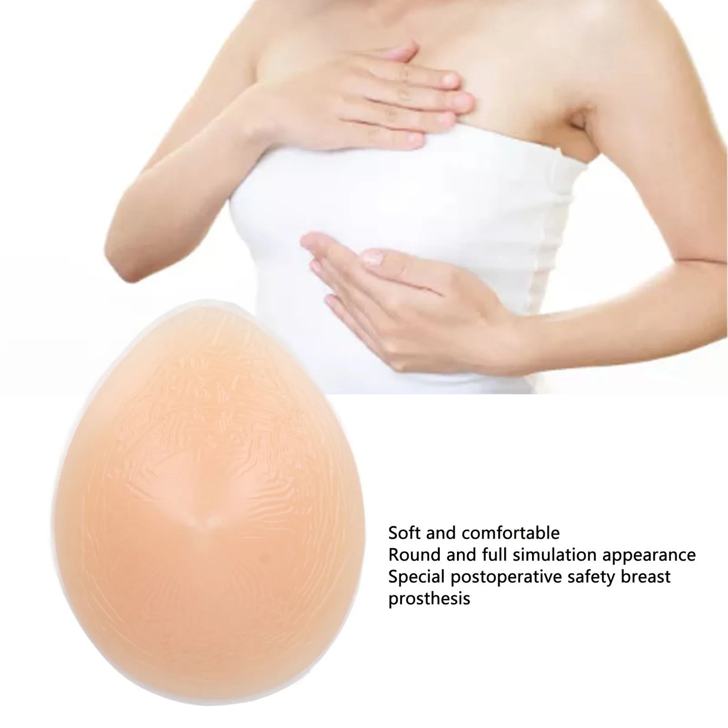 Silicone Breast Form Full Mastectomy Prosthesis Bra Soft Tiltable for Crossdress Transvestite Breast Enhancer Form